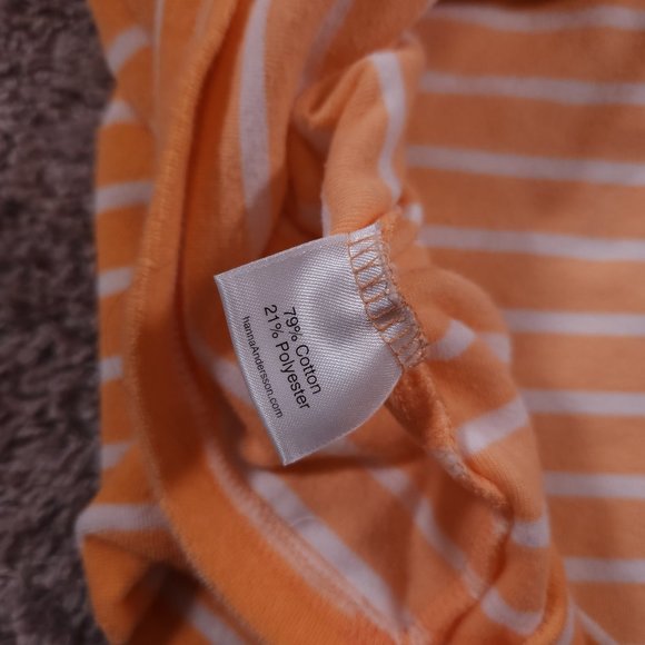 Hanna Andersson Hoodie Coverup Girls Size 160 US 14-16 Terry Striped Swim - Picture 8 of 12